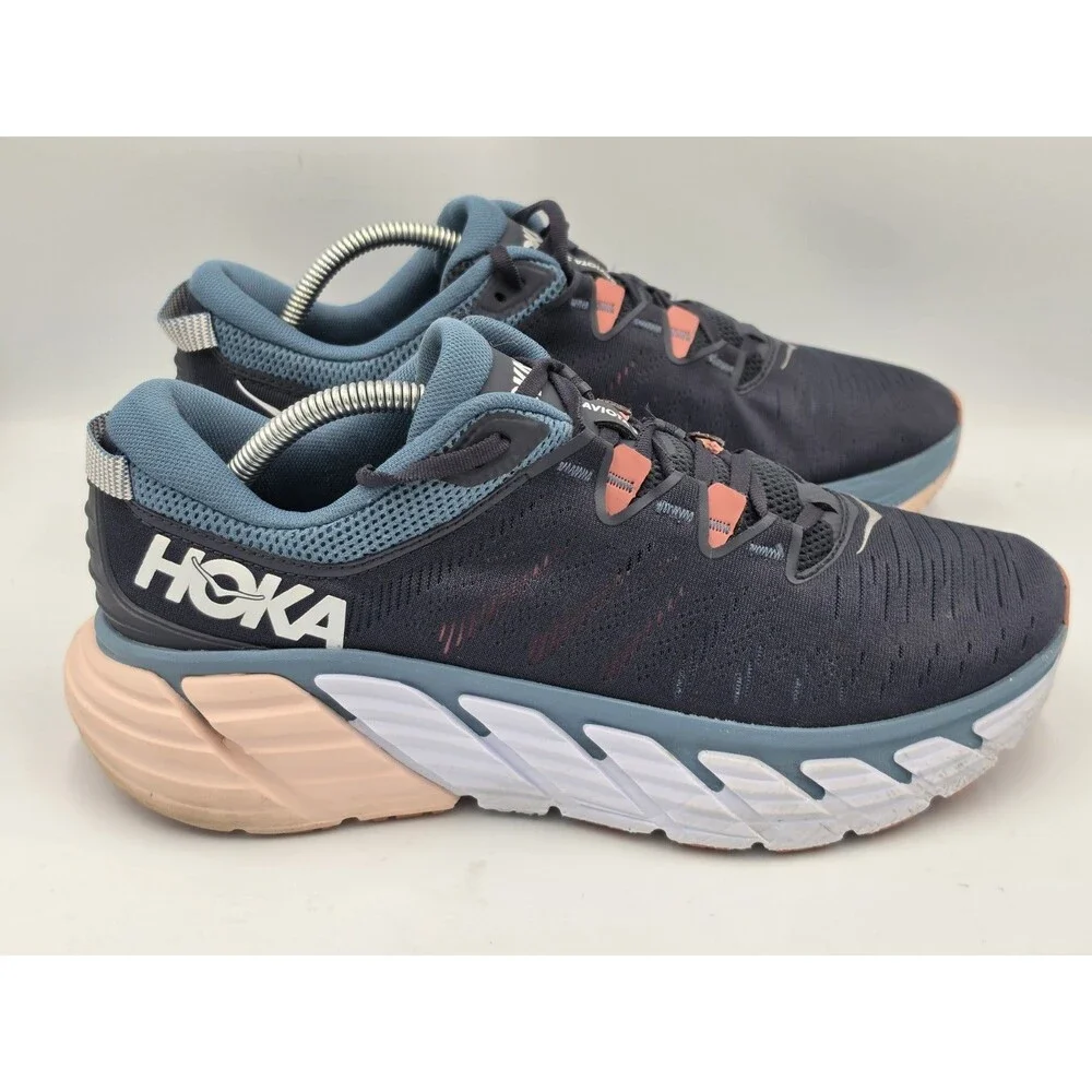 Hoka One One Gaviota 3 Womens Size 11 Blue Pink Athletic Running Shoes Sneakers
